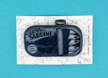 Load image into Gallery viewer, Su Owen - Sardines in a Tin Pin Brooch / Nautical Pin Badge
