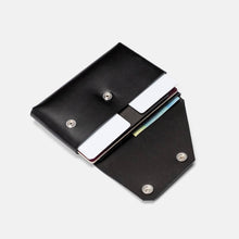 Load image into Gallery viewer, LEMUR Design Travel WALLET: Premium Vegetable Tan Leather in Black
