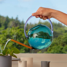 Load image into Gallery viewer, ColorLab Pablo Glass Watering Can by Block Design - Teal, Lilac and Amber
