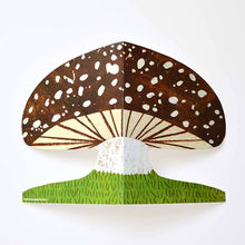 Load image into Gallery viewer, Mortlake Papers - Brown Mushroom Shaped Greeting Card
