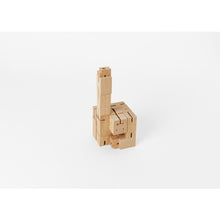 Load image into Gallery viewer, Cubebot by Areaware - Micro in Natural Wood
