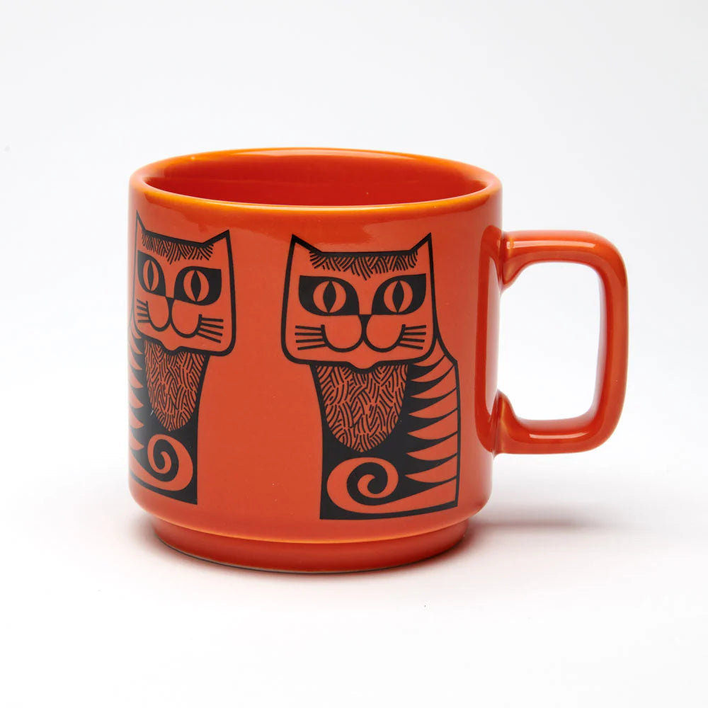 Magpie x Hornsea Mug - Grinning Cat in Orange