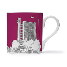Load image into Gallery viewer, Trellick Tower, London remastered - orange or dark magenta - 25cl mug
