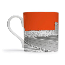 Load image into Gallery viewer, People Will Always Need Plates, Waterloo Sunset - peach or orange - 25cl mug

