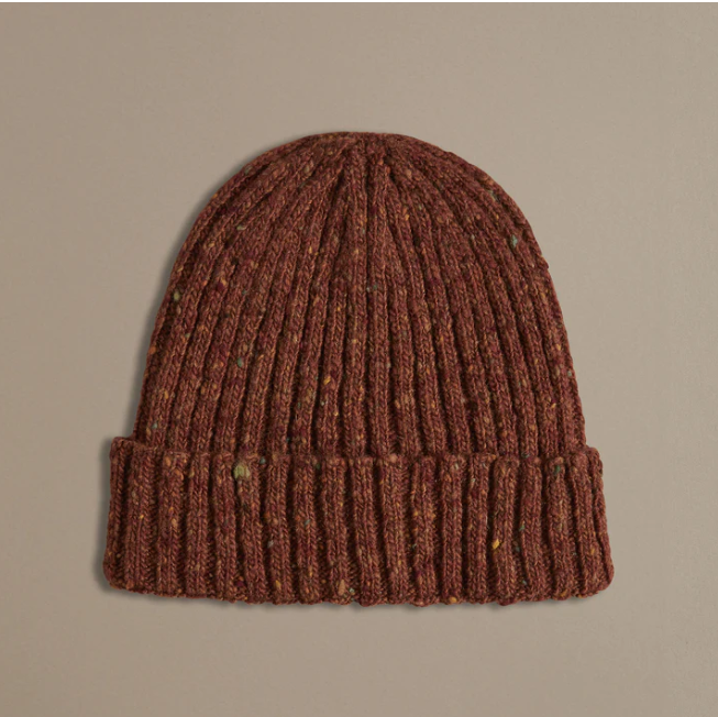 Unisex Donegal Beanie Rust Red by Rove Knitwear
