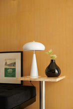 Load image into Gallery viewer, Steel Mushroom Table Lamp in White - RAYMOND by Kin

