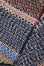 Load image into Gallery viewer, Merino wool multi-colour stripe scarf - Cassia Fossil- Made in England by Wallace Sewell
