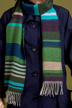 Load image into Gallery viewer, Wallace Sewell Striped Lambswool Scarf - Angus in Blackthorn - PRE-ORDER
