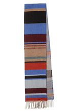 Load image into Gallery viewer, Wallace Sewell Striped Lambswool Scarf - Angus in Harbour - PRE-ORDER
