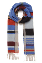 Load image into Gallery viewer, Wallace Sewell Striped Lambswool Scarf - Angus in Harbour - PRE-ORDER
