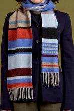 Load image into Gallery viewer, Wallace Sewell Striped Lambswool Scarf - Angus in Harbour - PRE-ORDER
