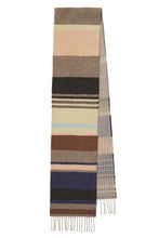 Load image into Gallery viewer, Wallace Sewell Striped Lambswool Scarf - Angus in Oyster - PRE-ORDER
