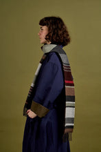 Load image into Gallery viewer, Wallace Sewell Striped Lambswool Scarf - Angus in Peppercorn - PRE-ORDER
