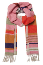 Load image into Gallery viewer, Wallace Sewell Striped Lambswool Scarf - Angus in Stawberry - PRE-ORDER
