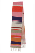 Load image into Gallery viewer, Wallace Sewell Striped Lambswool Scarf - Angus in Stawberry - PRE-ORDER
