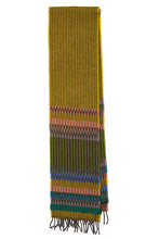 Load image into Gallery viewer, Merino wool multi-colour stripe scarf - Edra Caper- Made in England by Wallace Sewell
