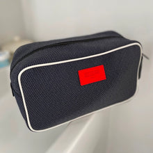 Load image into Gallery viewer, Toiletry / Wash Bag in Steve McQueen Le Mans inspired design by E2R Paris
