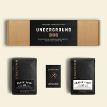 Load image into Gallery viewer, Coaltown coffee - Underground Duo Gift Box - Candle Light No1 &amp; Black Gold No3 Blends

