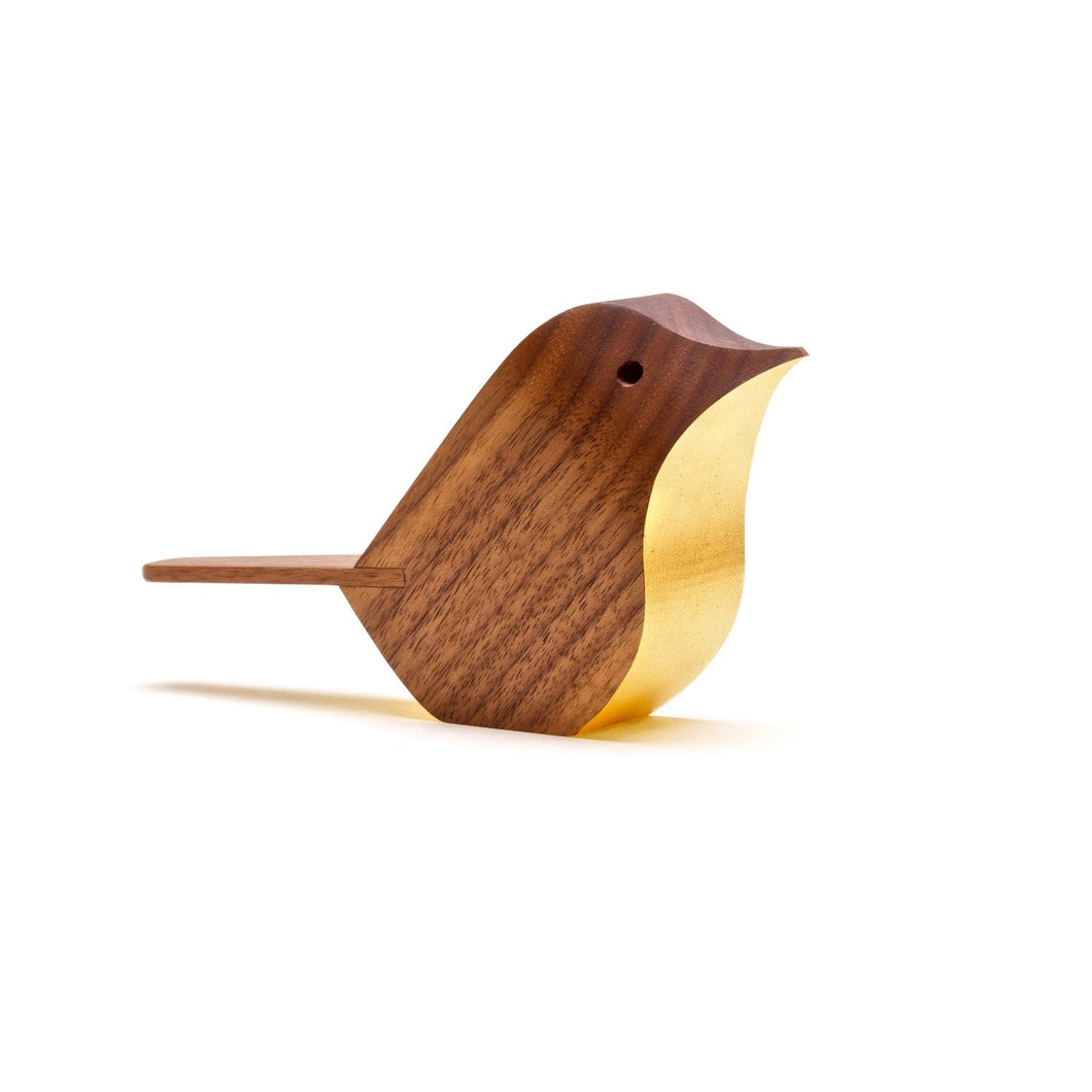 Bird by Jacob Pugh Design - Copper or Gold Leaf on Walnut.