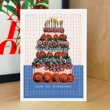 Load image into Gallery viewer, Aimee Mac Illustration - Cake for Breakfast Birthday Card
