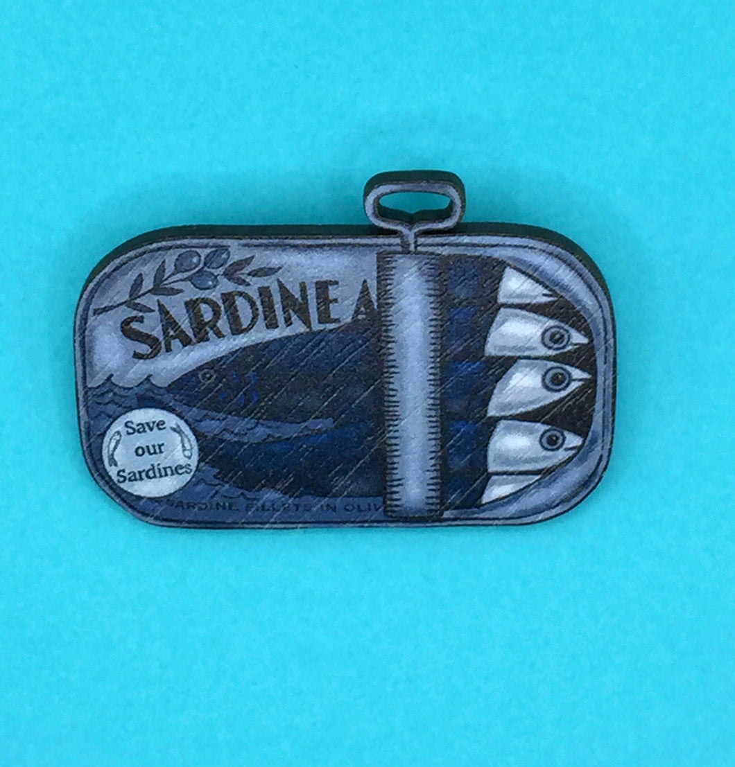 Su Owen - Sardines in a Tin Pin Brooch / Nautical Pin Badge
