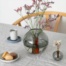 Load image into Gallery viewer, ColorLab Reversible Bubble Glass Vase by Block Design - Medium in Smoke and Amber
