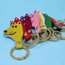 Load image into Gallery viewer, Dog Key Fob by Ark Colour Design - Acid Green
