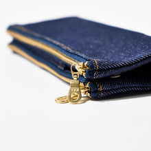 Load image into Gallery viewer, Bendy Pen &amp; Pencil Case by Luddite Japan in Okayama Denim.
