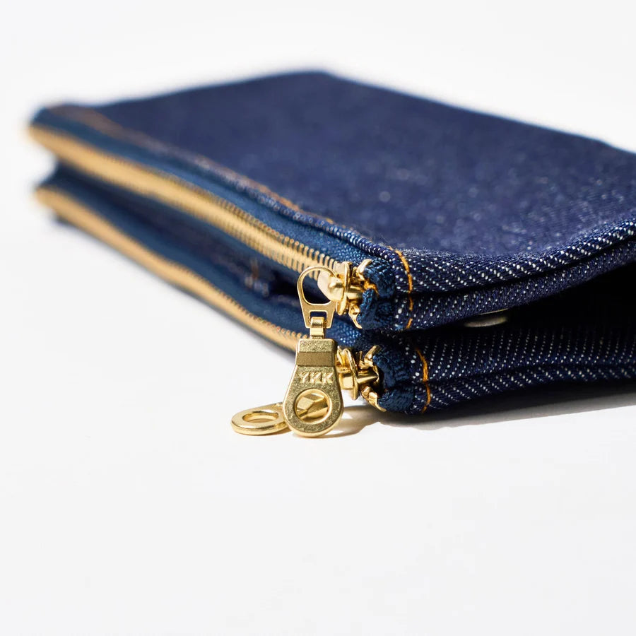 Bendy Pen & Pencil Case by Luddite Japan in Okayama Denim.