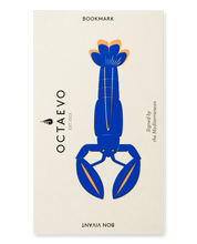 Load image into Gallery viewer, Bookmark - Bon Vivant Lobster in Blue - by Octaevo Barcelona
