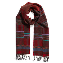 Load image into Gallery viewer, Wallace Sewell Wainscott scarf in Poppy. 100% Merino Wool - Made in England
