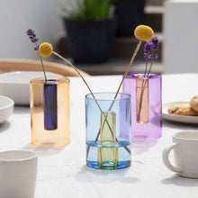 Load image into Gallery viewer, ColorLab Reversible Glass Vase by Block Design - small in Pink and Green
