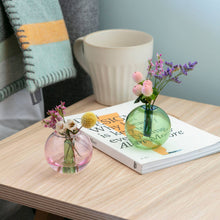 Load image into Gallery viewer, ColorLab Reversible Bubble Glass Vase by Block Design - Mini in Blue and Yellow
