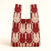 Load image into Gallery viewer, TOKEII KNIT STUDIO - Chessboard Bunny - Knitted bag
