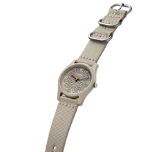 Load image into Gallery viewer, Time For Oceans - recycled ocean plastics field watch by TRIWA.  Sand
