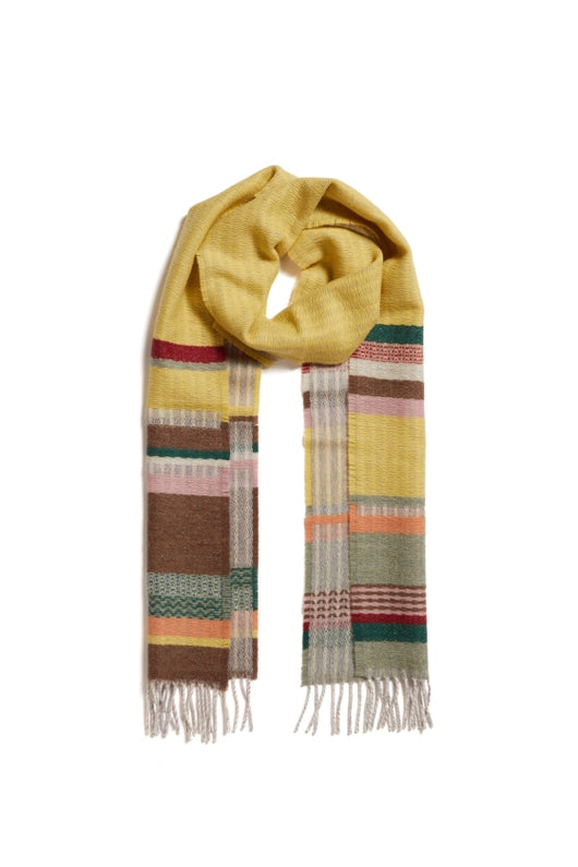 Wallace Sewell Darland scarf in Yellow. 100% Merino Wool - Made in England