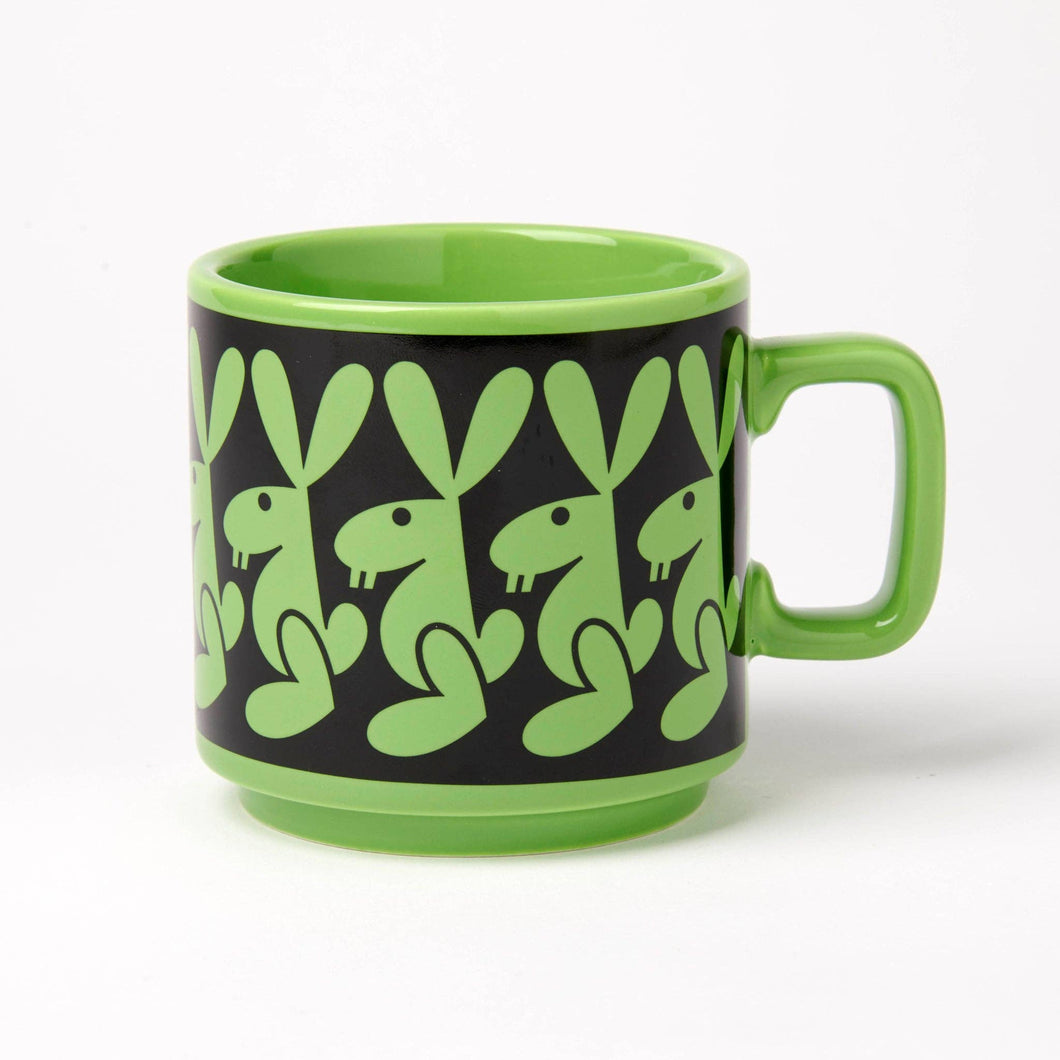 NEW!  Green Rabbits Mug - Magpie x Hornsea Mug