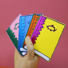 Load image into Gallery viewer, Leather Book Coaster - Multi Colour Set of 4 - Ark Colour Design
