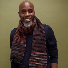 Load image into Gallery viewer, Wallace Sewell Voltaire scarf in Tan. 100% Merino Wool - Made in England
