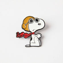 Load image into Gallery viewer, Magpie x Peanuts - Flying Ace vibe pin
