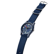 Load image into Gallery viewer, Time For Oceans - recycled ocean plastics field watch by TRIWA.  Deep Blue
