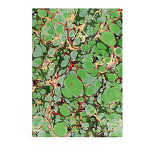 Load image into Gallery viewer, COMING SOON! Marmor Paperie - A5 Hand Marbled Journal - Green, Gold &amp; Pink - Stone pattern
