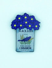 Load image into Gallery viewer, Su Owen - Vintage Flower Wooden Pin Badge-Anemones
