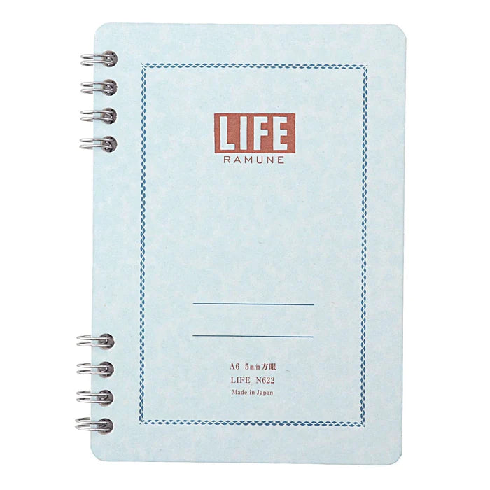 N613 Ramune B6 Ring Bound Line Notebook - Life Japan