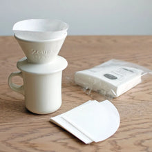 Load image into Gallery viewer, Slow Coffee Style cotton paper filters for the 2 cup drip-through brewer coffee by KINTO
