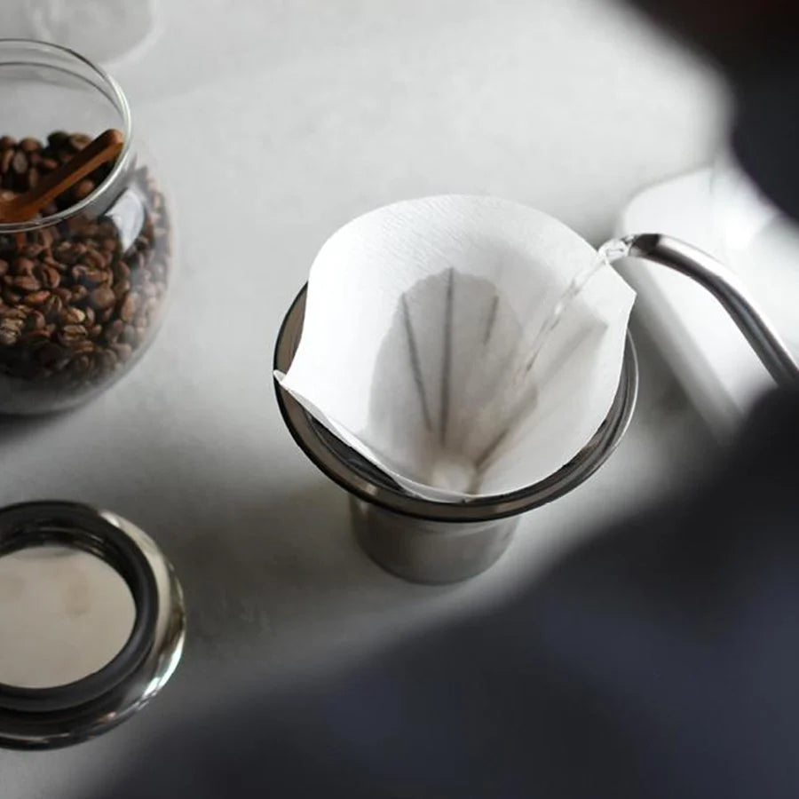 Slow Coffee Style cotton paper filters for the 2 cup drip-through brewer coffee by KINTO