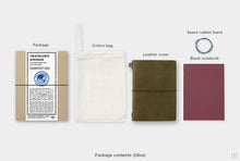 Load image into Gallery viewer, TRAVELER'S notebook - Olive coloured leather - Passport Size
