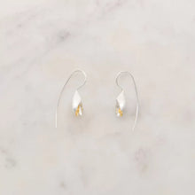 Load image into Gallery viewer, Snowdrop Hook Silver Earrings, by Hop Skip &amp; Flutter
