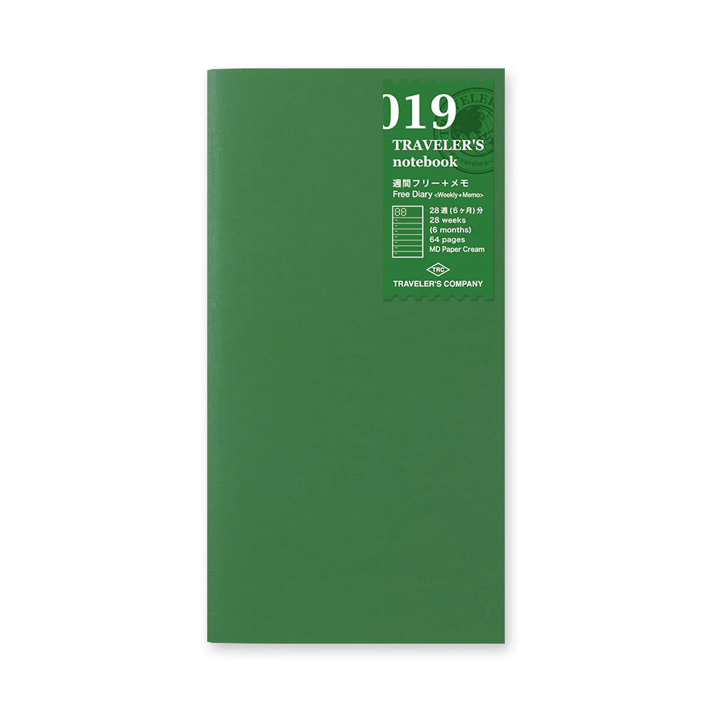 TRAVELER'S COMPANY - Undated Half Year Diary Refill 019 (Regular Size)