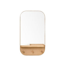 Load image into Gallery viewer, Silent Butler Wall Mirror with Shelf natural oak
